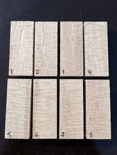 CURLY FLAME MAPLE knife scale block BLISTER FIGURE 150 x 60 x 23mm