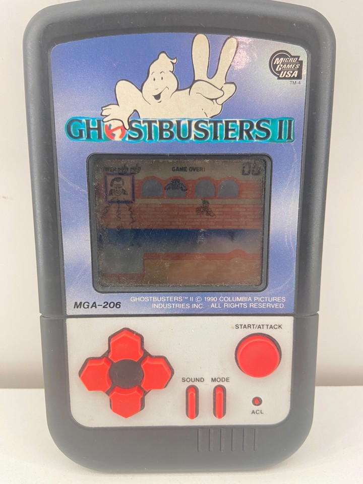 Vintage GHOSTBUSTERS 2 • Handheld Electronic LCD Game 1990 Micro Games USA WORKS