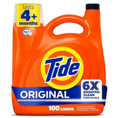 2 PACK- Tide Original HE Laundry Detergent 100 Loads 125 -fl oz-SALE
