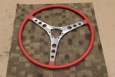 1956 - 1962 Corvette 17 Inch Reproduction Steering Wheel Red New Blem