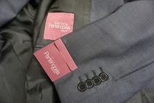 Sartoria Partenopea Blue Nailhead S120s Wool 2 Pc Suit Jacket Pants 40S 50EU NEW
