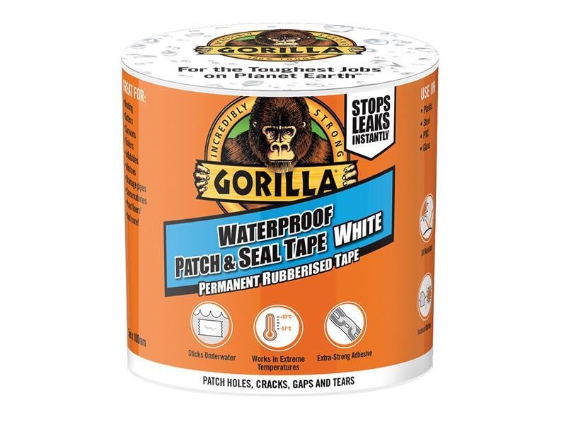 Gorilla Glue Gorilla Waterproof Patch & Seal Tape 100Mm X 3M White - Grey - Image 5