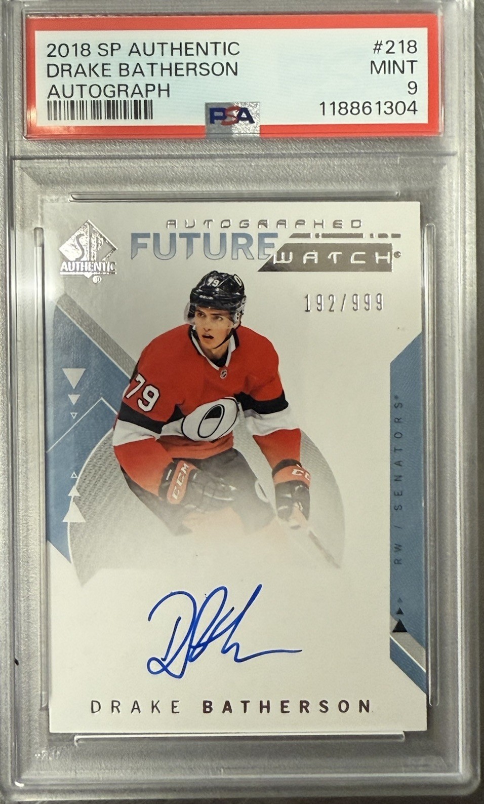 Drake Batherson Future Watch Auto PSA 9 