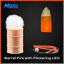 N Scale 1:160 Barrel or Drum Fire with LED Light  Model Scenery World