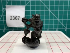 5552367 Signed Wood Carved Mythological: Ryujin Half Man Half Dragon