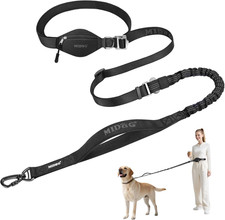 Multifunctional Dog Leash Hands Free for Large Dogs - Adjustable Waist Leash wit
