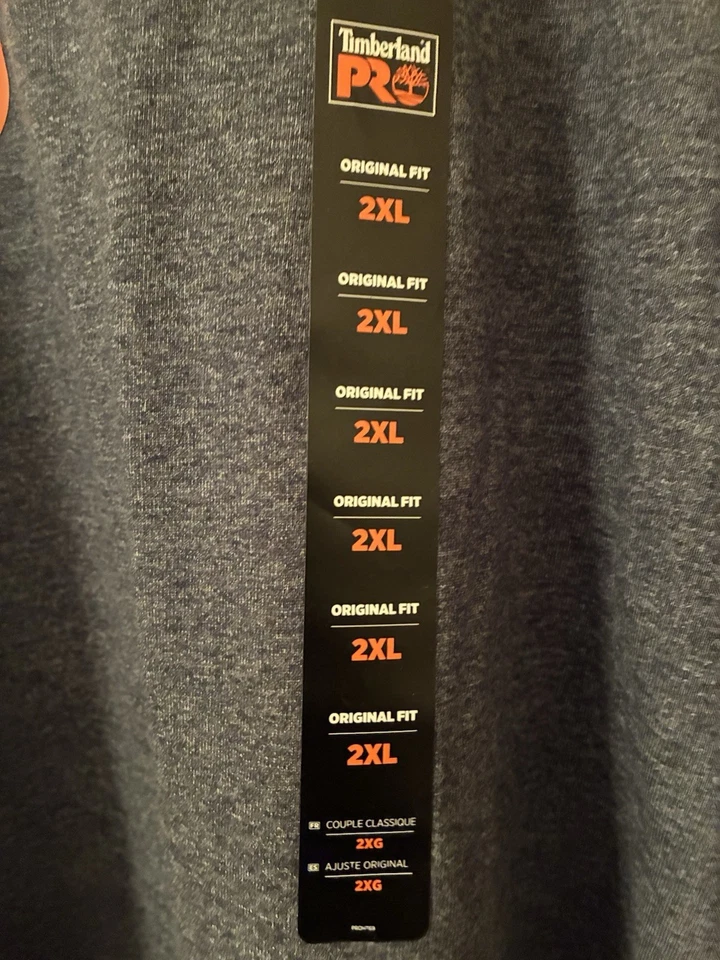 Timberland Pro Men's Size 2XL Wickwork Navy Heather LS Shirt Original Fit New - Image 4 of 4