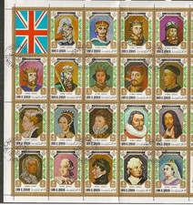 T-620 UMM AL QIWAIN  / KINGS & QUEENS Mint SHEET,  CTO