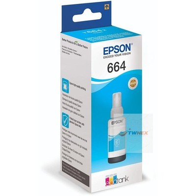 NEW Genuine Epson 664 Ink Bottle Cyan T664200 70ml EcoTank Printer T664