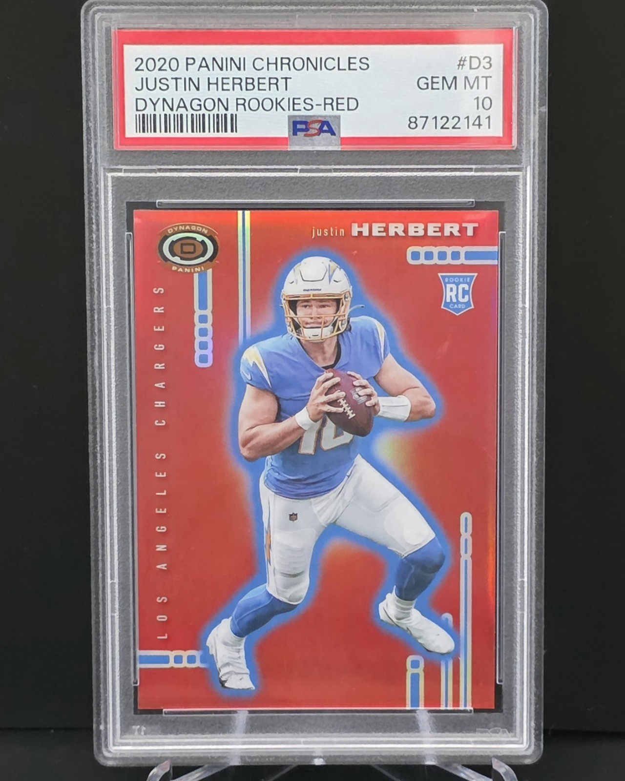 Justin Herbert Panini Chronicles Dynagon Rookies #D3 Red