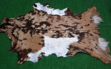 Luxury Goat hide Rug Hair on Area Rug Size 38"x24" Animal Leather Goat Skin G257