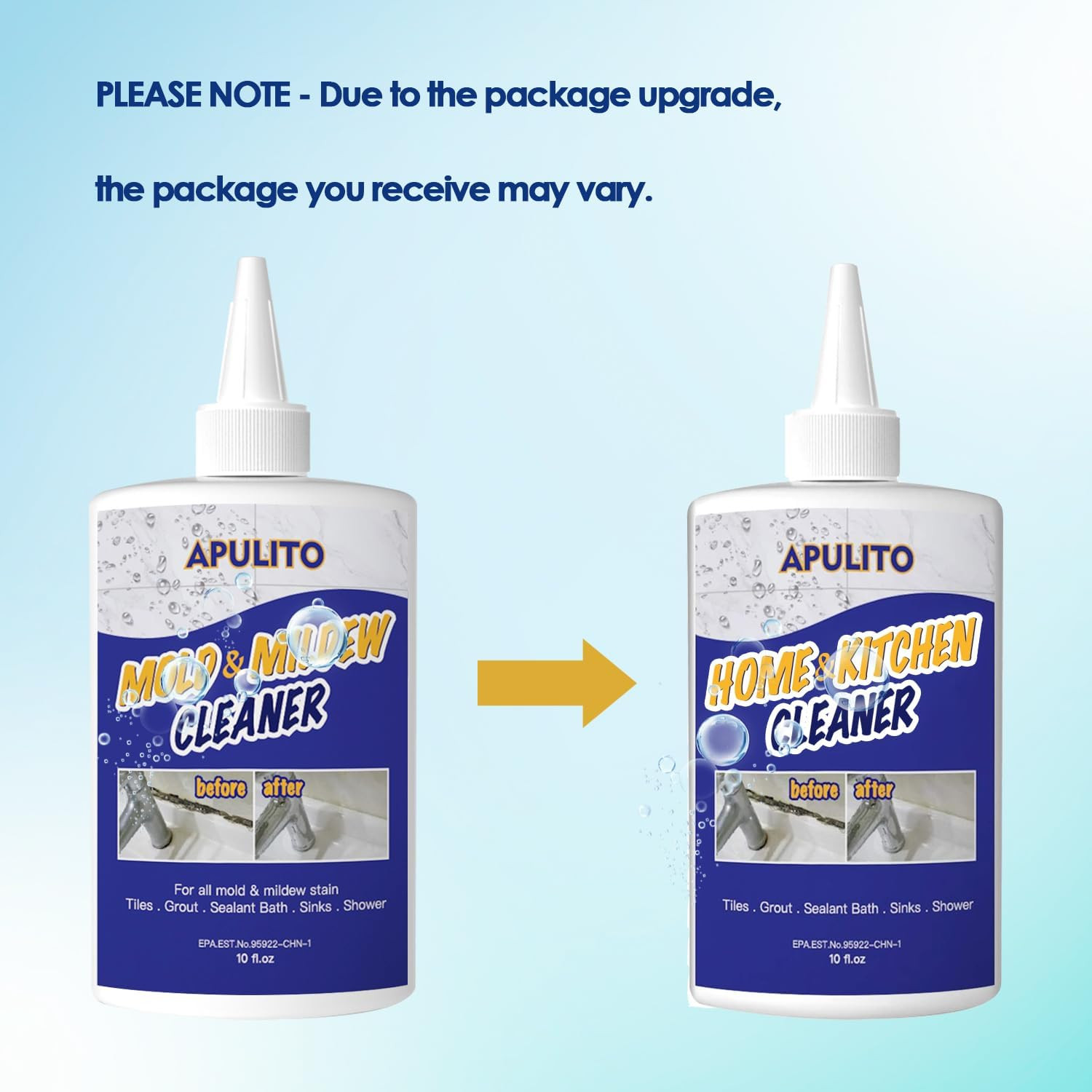 Household Cleaner Gel for Bathroom Shower Kitchen Tile Sink Countertop 10 Fl Oz