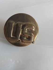 Vintage WWII U.S. ARMY MILITARY Uniform Collar BRASS INSIGNIA Unique Antique