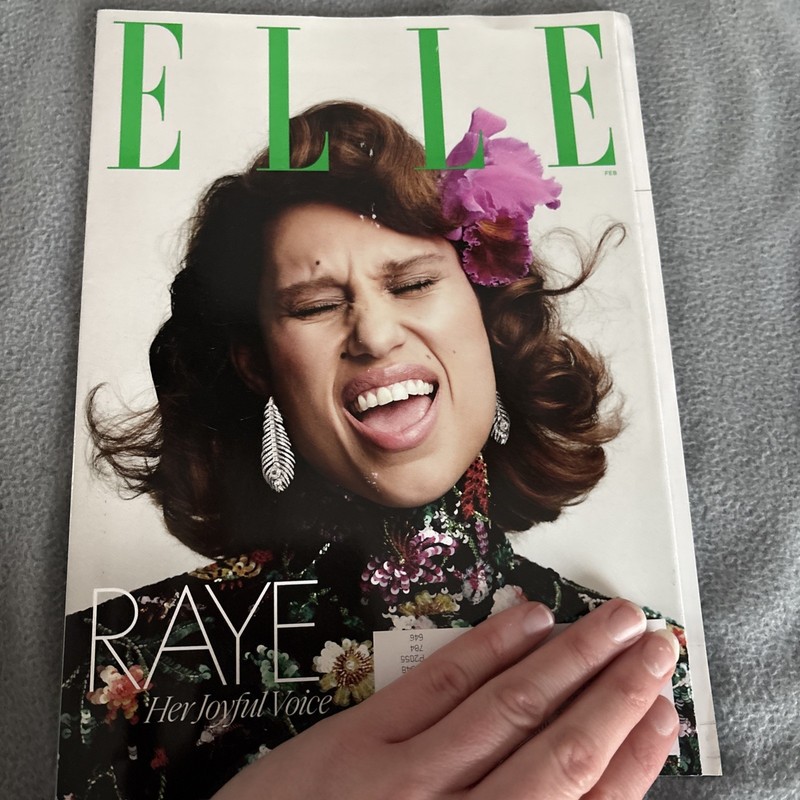 ELLE MAGAZINE Issue RAYE Her Joyful Voice FEBRUARY 2026 *NEW*