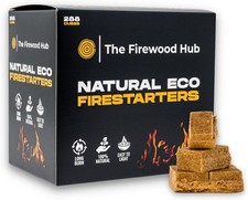 288 Eco Friendly Natural Wood Firelighters - Sustainable Fibre L, Brown  0.08 per lighter