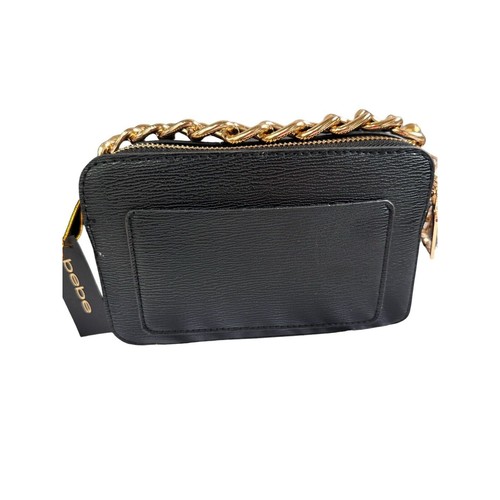 NEW Bebe Purse Women's Gianna Camera Chain Bag Gold Spell Out Crossbody Strap - Picture 5 of 10