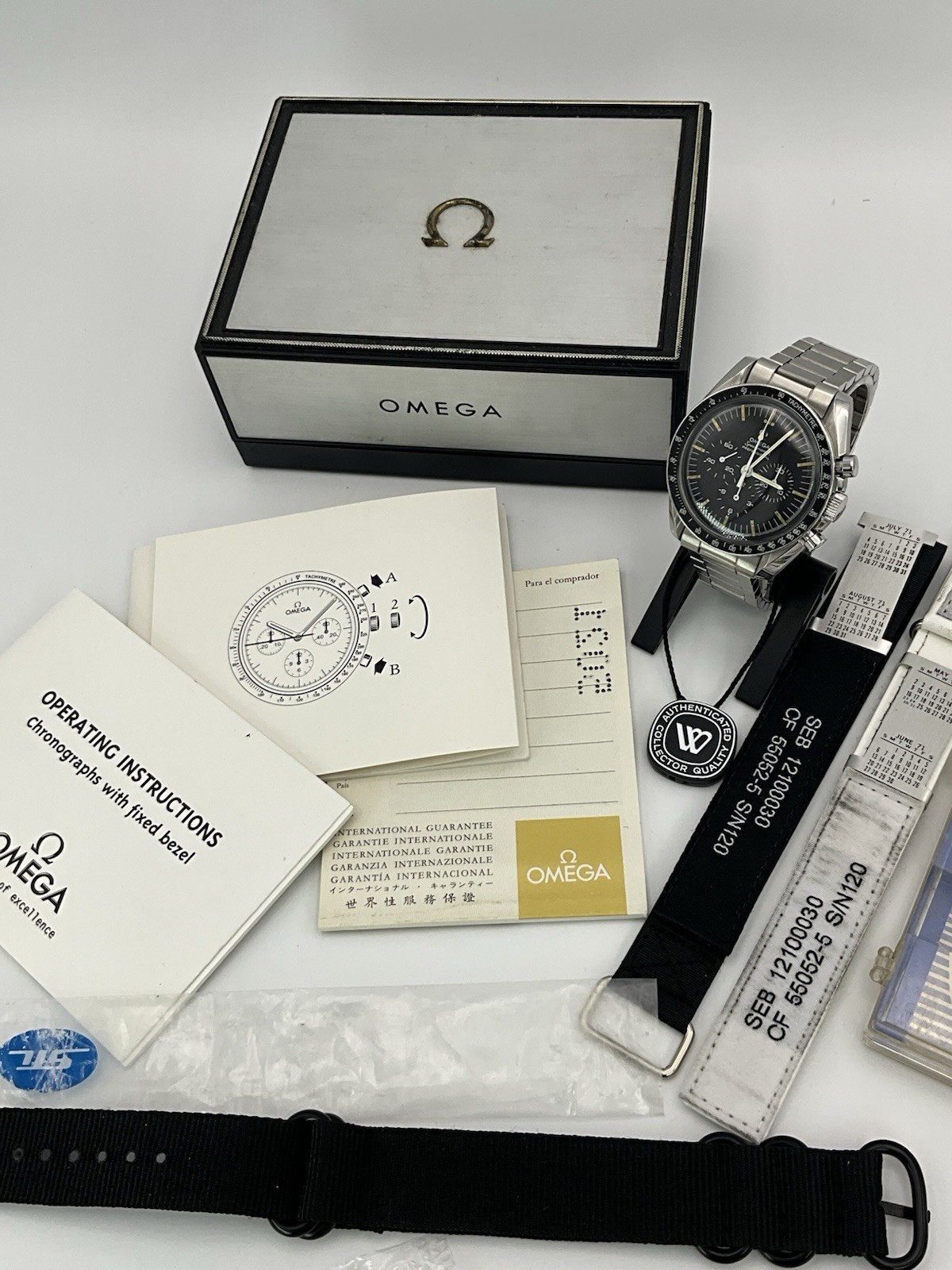 OMEGA Speedmaster Professional 105.012-66 Complete Set Box&Papers AstronautStrap image 3