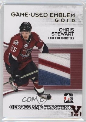 2009-10 ITG Heroes and Prospects Gold Vault Ruby 1/1 Chris Stewart #M-16 2a8