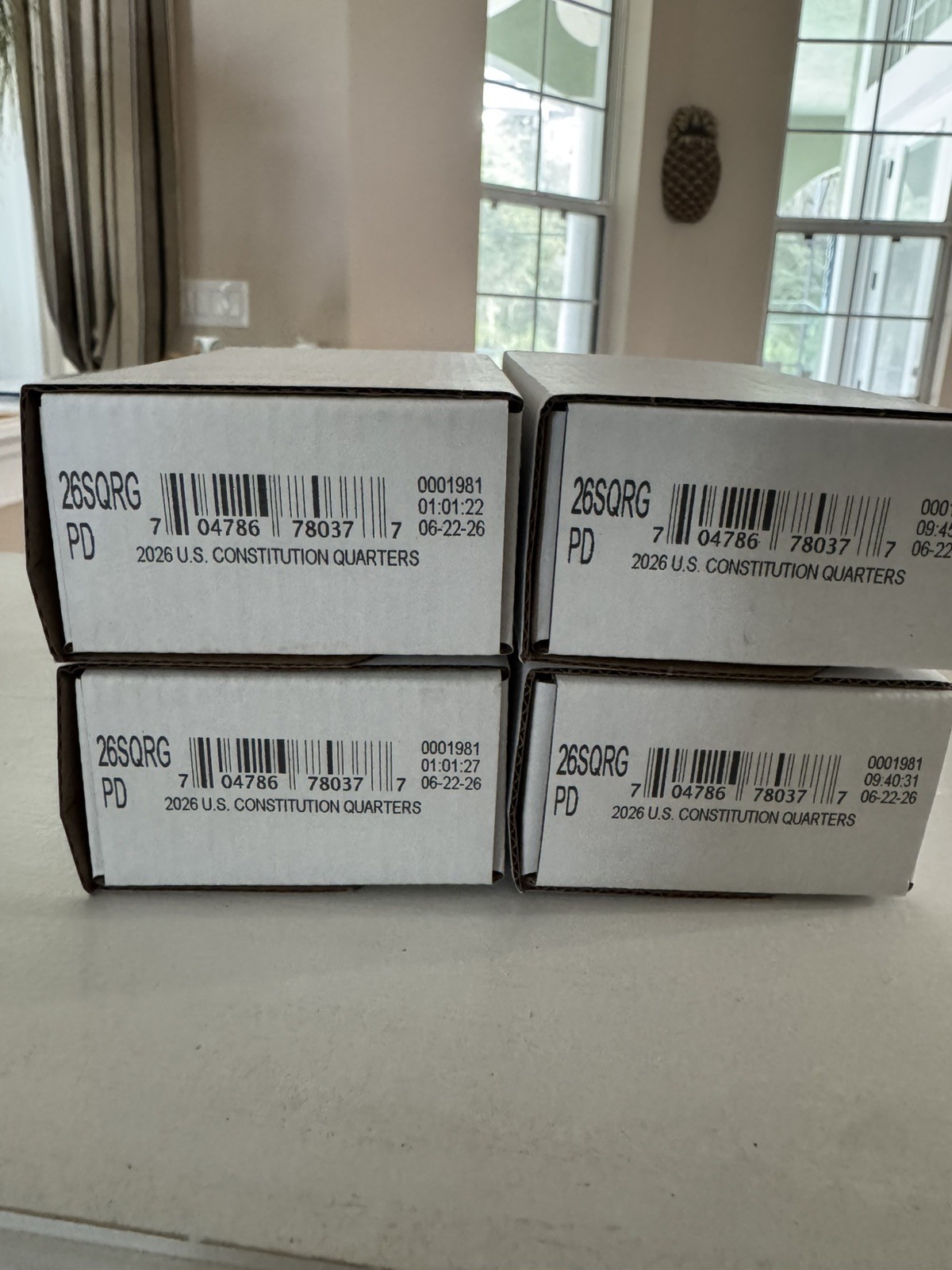 P&D 2026 Semiquincentennial U.S. CONSTITUTION QUARTERS P&D Rolls 26SQRG SEALED