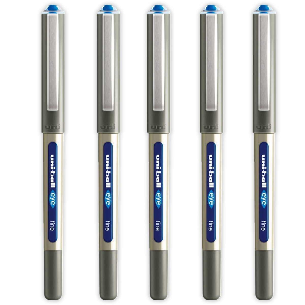 Uni-Ball UB-157 Liquid Ink Rollerball Pens 0.7mm Nib Blue Ink Pack