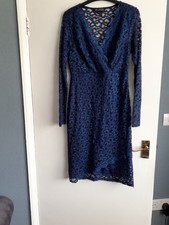 womens dresses size 12 Lipsy Michelle Keegan navy lace dress good condition