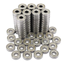 100 PCS 608 ZZ Skateboard Bearings,Double Shielded Miniature Deep Groove Ball...