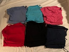 Cherokee Workwear Women  s Scrubs Top XS Bottom S Bundle 6 Sets 