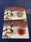 BASEBALL~ROD CAREW~LOT OF 2~GAME WORN JERSEY RELICS~RED/GRAY VARIATIONS~01 FLEER