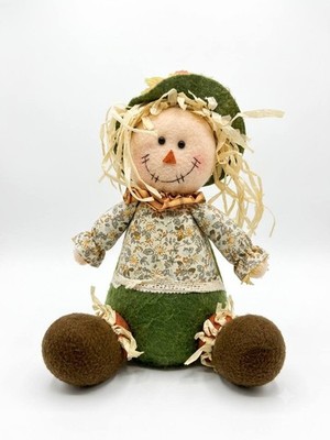 Plush Fall Scarecrow Doll 14'' Autumn Harvest Thanksgiving Decor