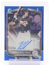 KYLE LODISE 2025 BOWMAN CHROME 1ST BLUE REFRACTOR AUTO /150 #CPA-KL Q6846