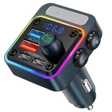 54Wtooth 5.3 Car Adapter with 4 Charging Ports PD 36W QC3.0 18W , Blue