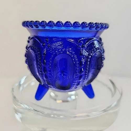 Vintage Degenhart Colbalt Blue Gypsy Cauldron Toothpick Holder
