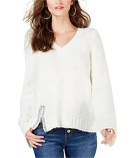 I.N.C Womens Embellished Pullover Sweater