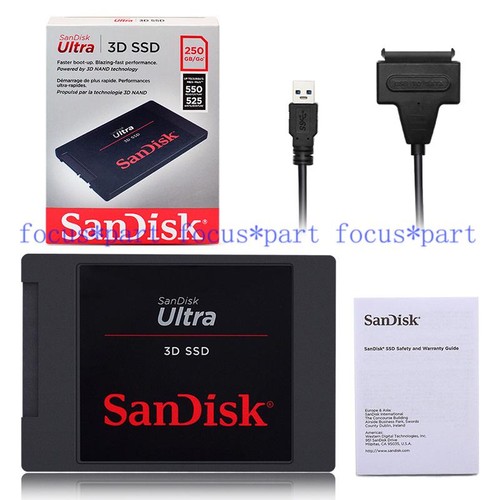 2.5" Sandisk Internal Solid State Drive ULTRA 3D SSD SATA 3 250GB 500G 1T 2T LOT - 第 3/7 張圖片