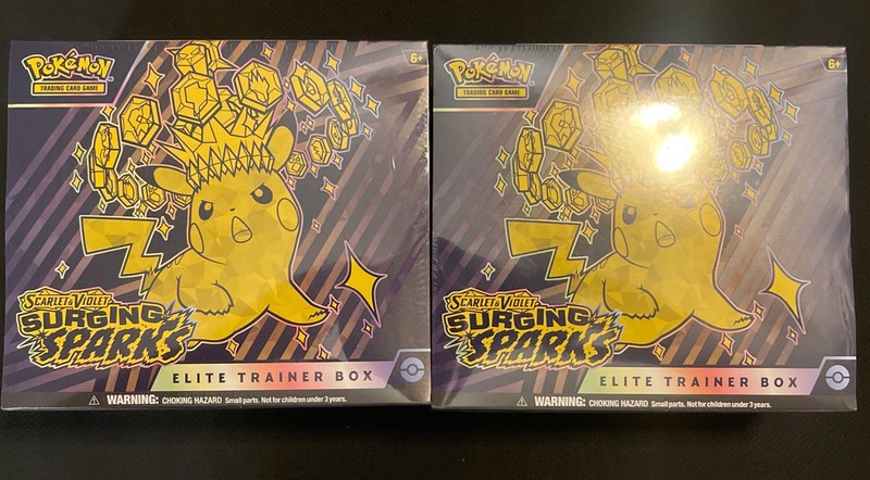 Lot of (2) Pokemon TCG Surging Sparks Elite Trainer Boxes SEALED ETB