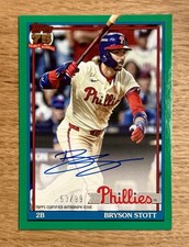 Bryson Stott #91A-85 2026 Topps 1991 Topps Autograph Card  Green  /99 Phillies