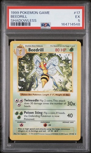 Beedrill (Shadowless) graded PSA 5 for sale on eBay