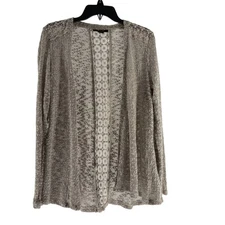 Style & Co. Small Cardigan Sweater Open Front Long Sleeve Lace Panel NWT