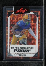 2024 Leaf Metal Pre-Production Proof Fire Laser Unsigned 1/1 Bub Means 03ox