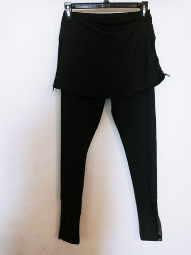 Lucky in Love Skirted Leggings Womens Size S Black Runched Sides - Bild 2 von 2