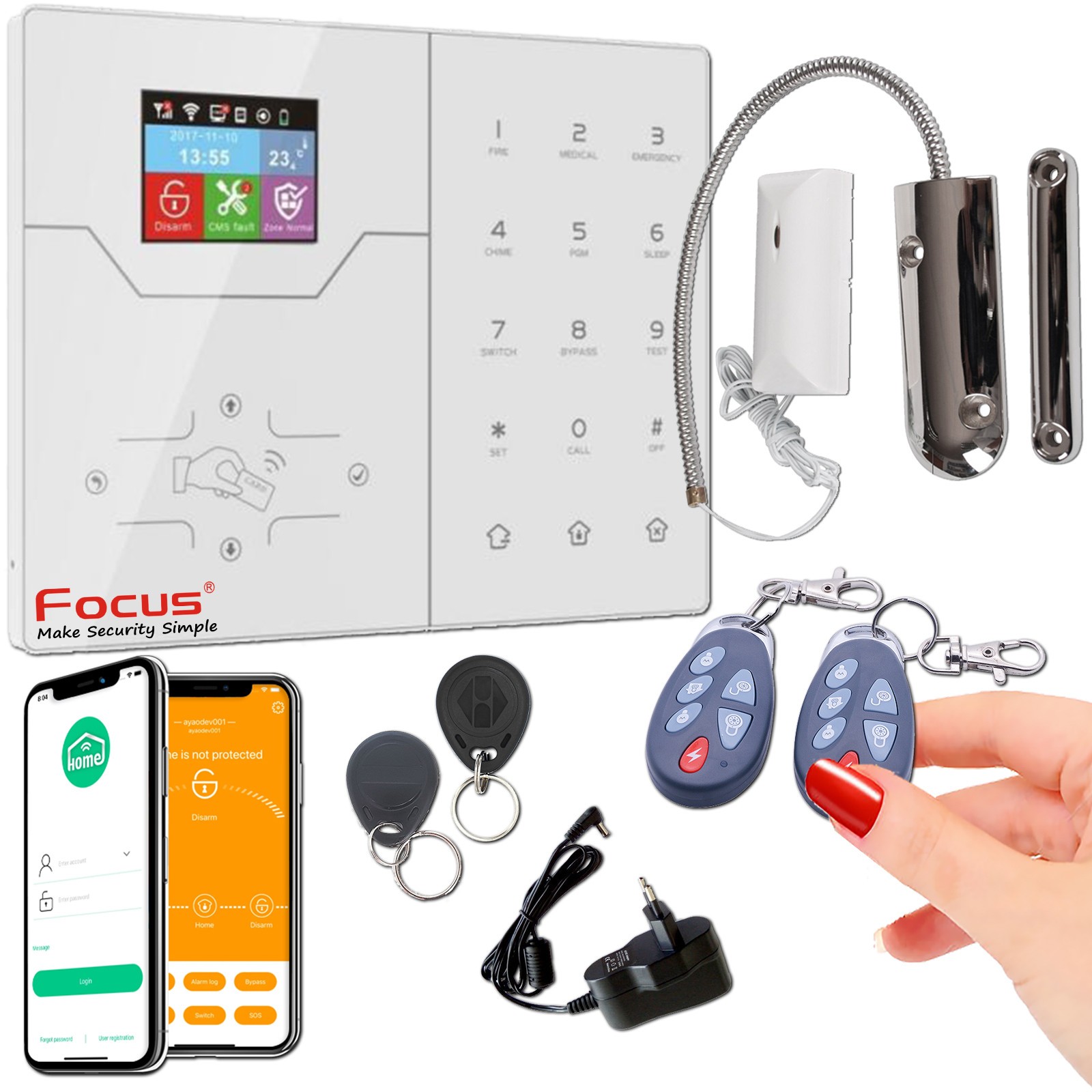 Alarme Garage 4G Anti-Intrusion Sans Wifi - Solution Sécurité 868 MHz sans Frais