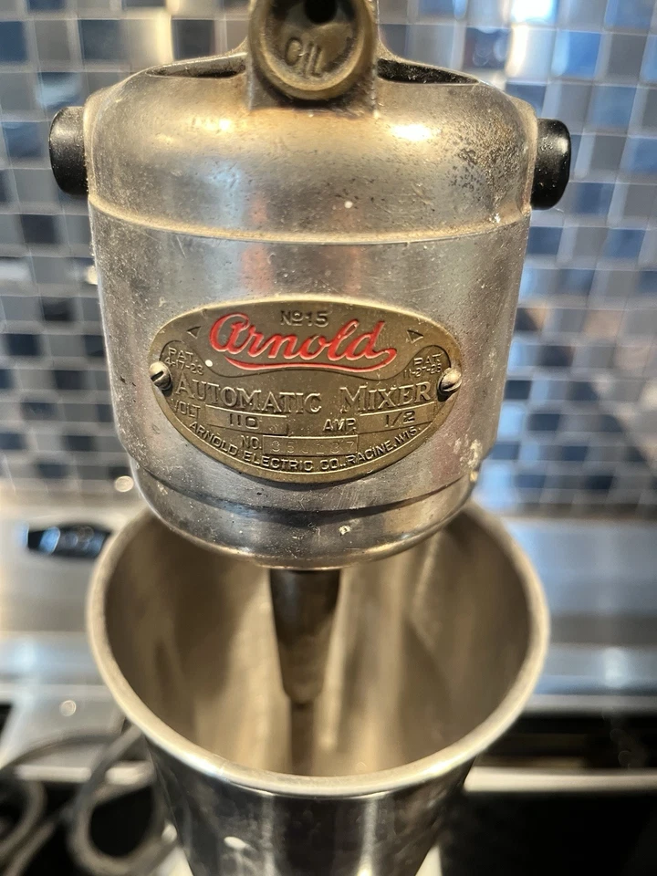 Mezclador automático de batido/malta Arnold Nº 15 vintage de 1900 ~ funcionando Foto 3 de 3