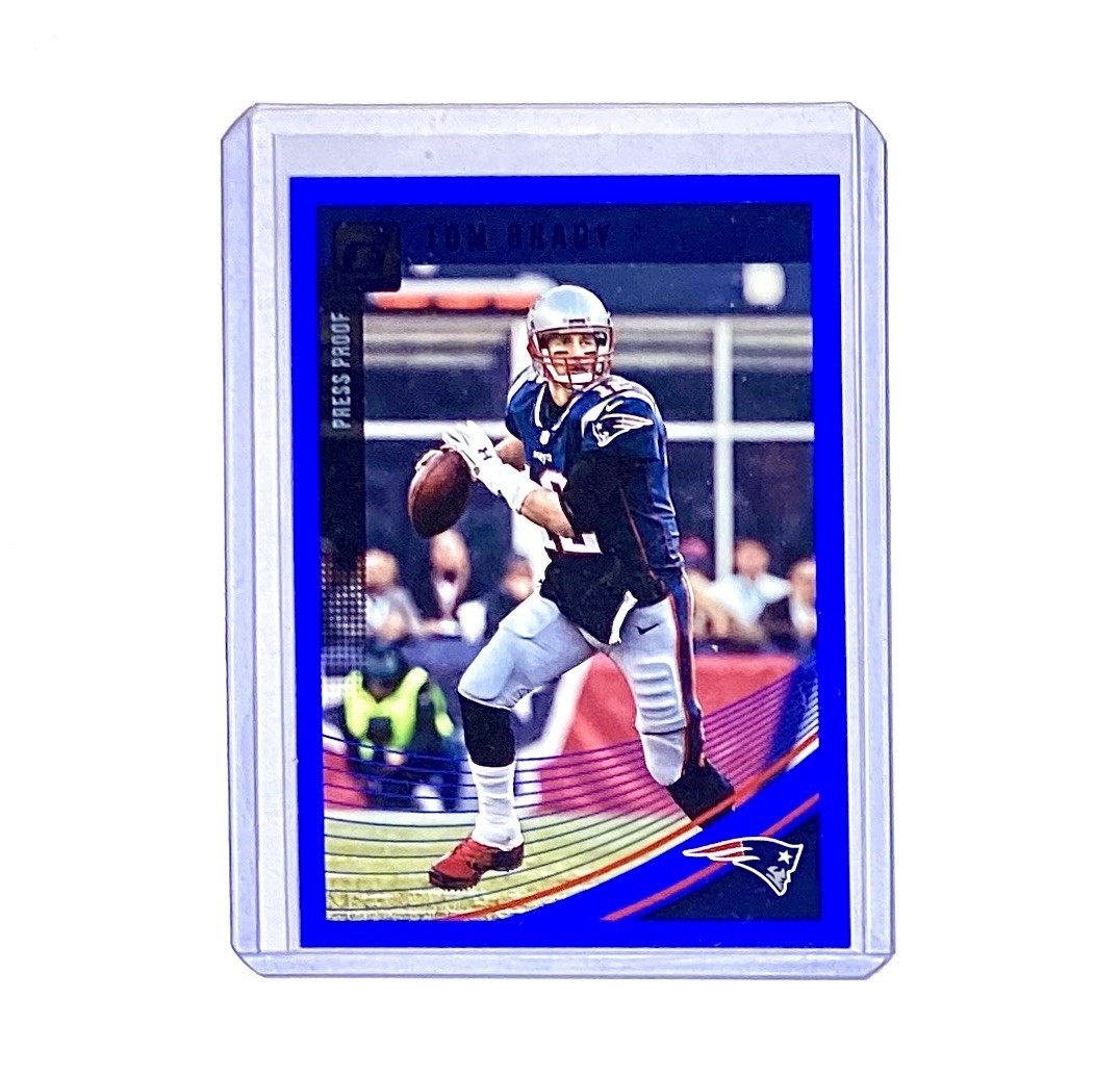 2018 Panini-Donruss Football Blue Press Proof #183 TOM BRADY New England
