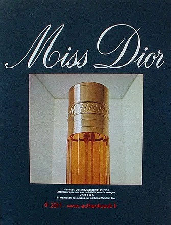 PUBLICITE DIOR CHRISTIAN DIOR DE 1967 FRENCH AD PERFUME PUB
