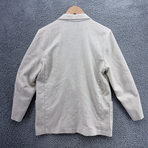 New Attitude Russ Togs Womens M Double Breasted Blazer Off White Button Pockets - Picture 6 of 7