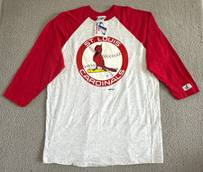 Vintage 90s St Louis Cardinals Ringer Shirt Mens XL Made USA  Sleeve 1996
