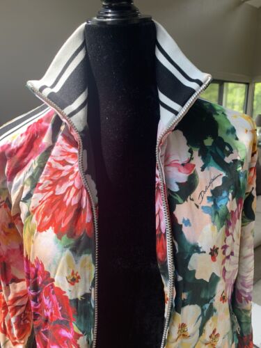 Gorgeous Floral Rose Print Dolce & Gabbana Bomber Jacket Worn Twice-size42 IT/M - Picture 3 of 12