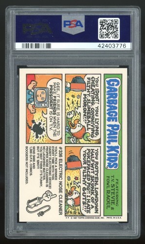 1987 Topps Garbage Pail Kids 8th Series #321B Squoze Rose PSA 10 GEM MINT - Picture 2 of 2