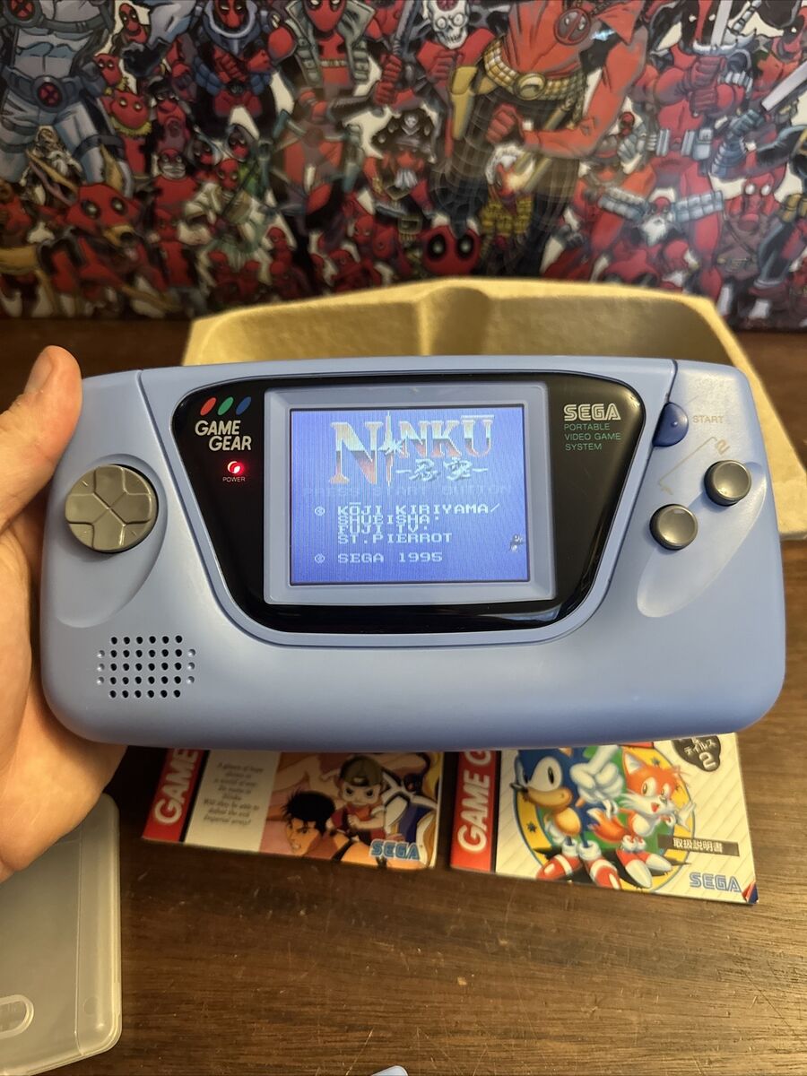 SEGA GAME GEAR Handheld Console Blue Ninku Edition W Sonic