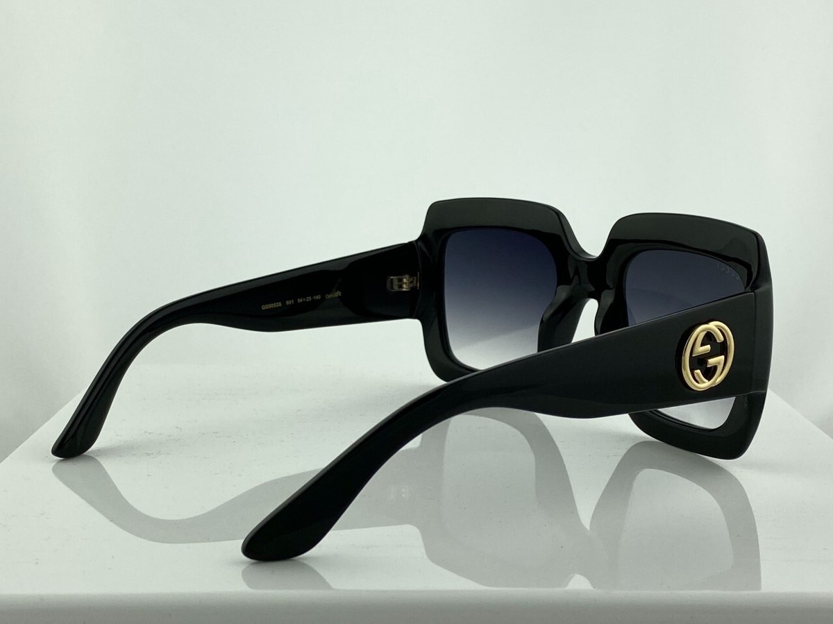 小物 Gucci sunglass Gucci GG0053S 001 54mm Square Black Women Sunglasses with